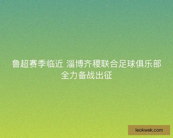 鲁超赛季临近 淄博齐稷联合足球俱乐部全力备战出征
